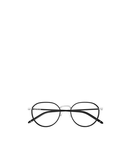 Montblanc White Eyewear Round Glasses And Frames for men