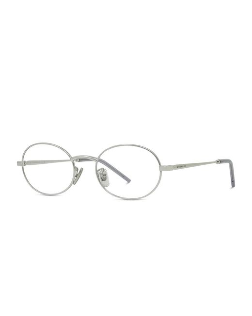 Givenchy White Eyewear Oval Frame Glasses