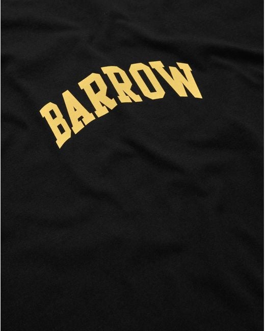 Barrow Black Logo-Print Crewneck T-Shirt for men