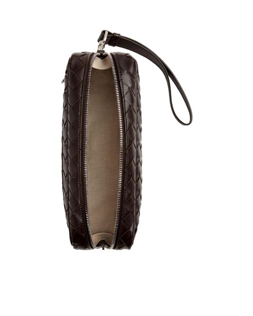 Bottega Veneta Brown Wristlet Intrecciato Pouch for men
