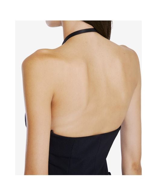The Attico Blue The Crepe Stretch Top