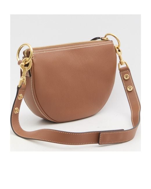 Céline Brown Zip-Open Shoulder Bag