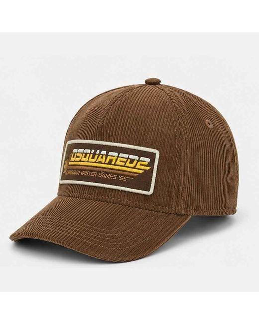 DSquared² Brown Adjustable Baseball Cap for men