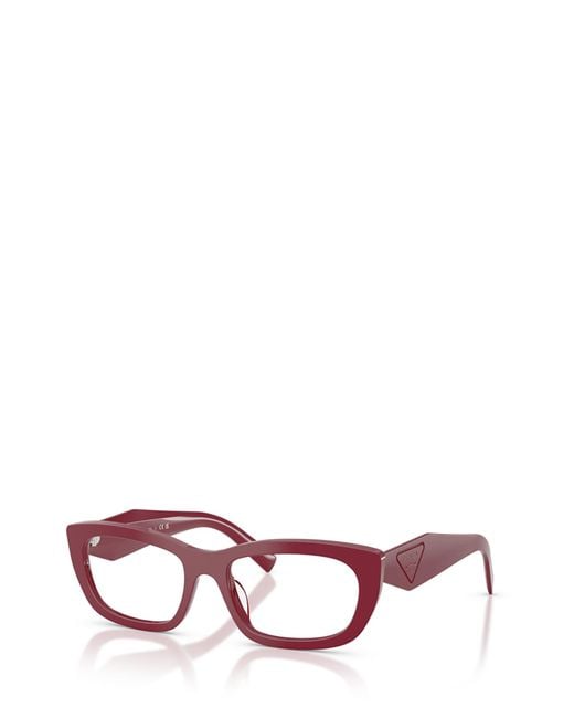 Prada White Eyewear Irregular Frame Glasses