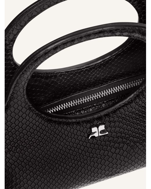 Courreges Black Mini Holy Leather Shoulder Bag