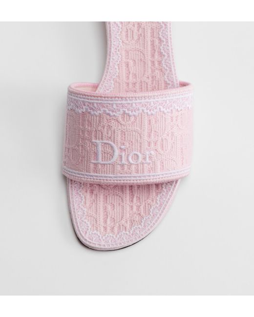 Dior Pink Amour Dentelle Heeled Slide