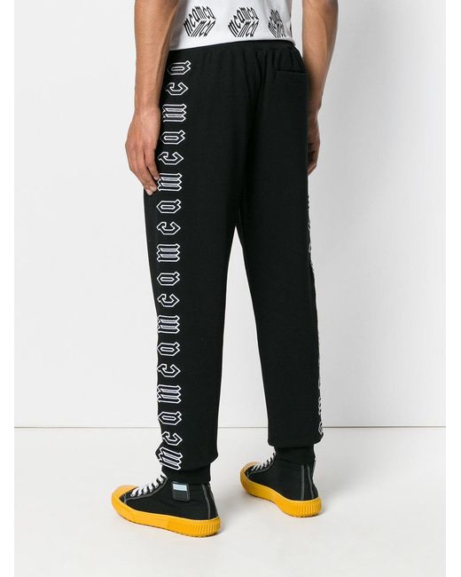 McQ Alexander McQueen Black Logo Print Track Pants for men