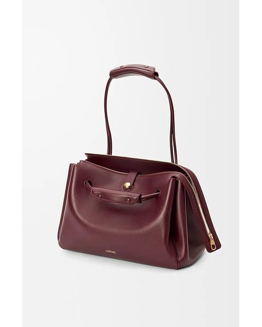 Loewe Purple Lettering Shoulder Bag