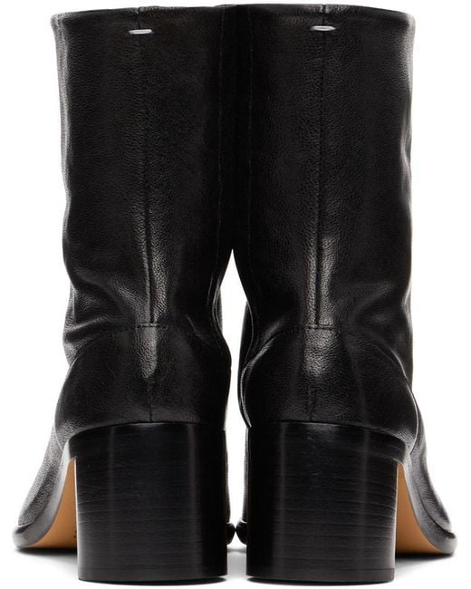 Maison Margiela Black Tabi Hook Closure Ankle Boots for men