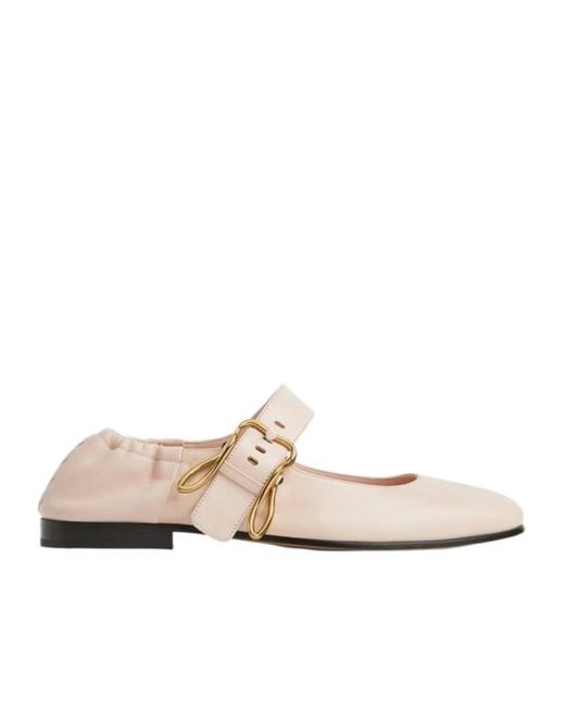 Bottega Veneta White Astaire Mary-Jane Ballerina