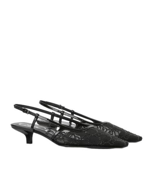 Gucci Black Gg Crystal Slingback Pump, Uk