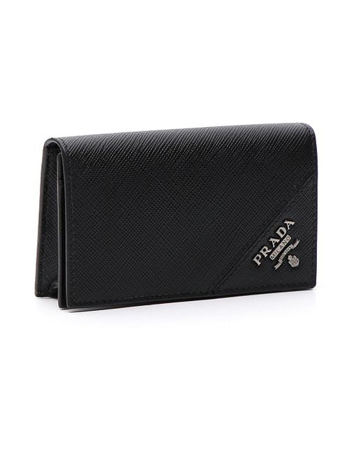 Prada Black Foldover Wallet for men