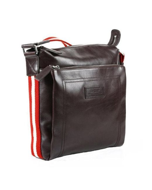 Bally Brown Logo Shoulder Bag for men