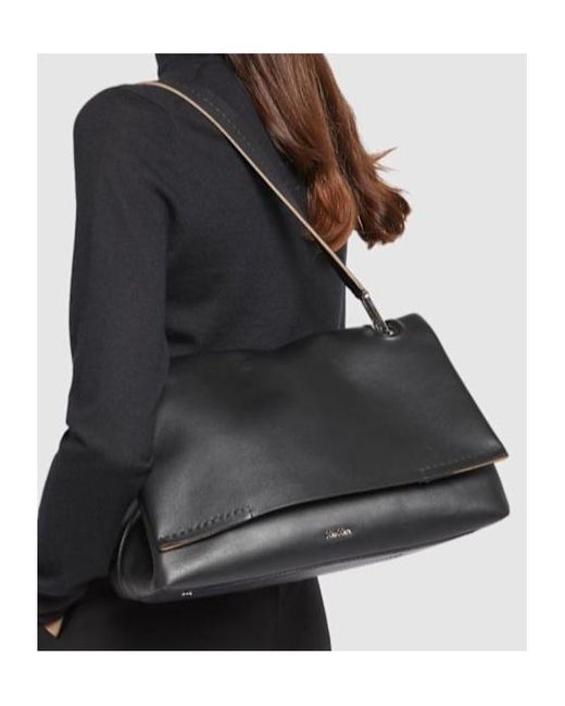 Max Mara Black Flip Shoulder Bag