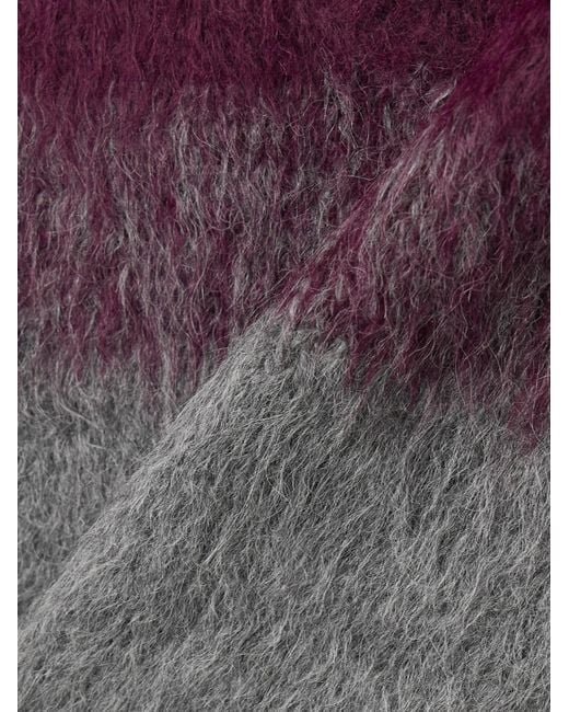 The Elder Statesman Purple Gradient Brushed Alpaca Blend Vest