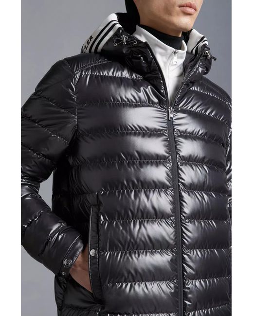Moncler Black Zip-Up Padded Jacket for men