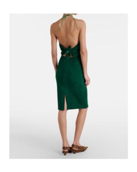 Stouls Green Gilda Suede Pencil Skirt