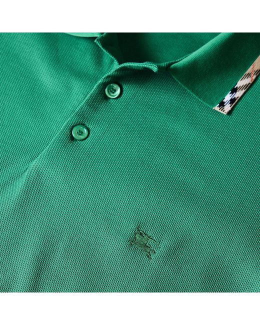 Burberry Green Short Sleeve Polo Shirt for men