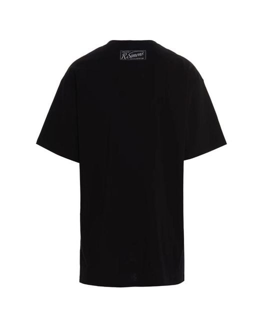 Raf Simons Black Pockethole Graphic Printed T-Shirt for men