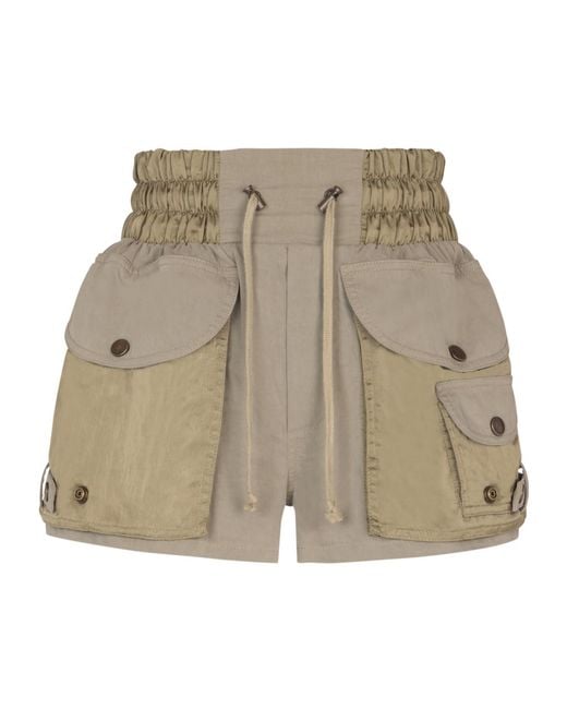 Balmain Natural Twill Utility Shorts