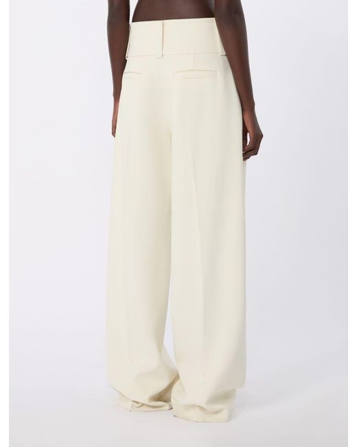Sportmax White Belt-Loops Trousers