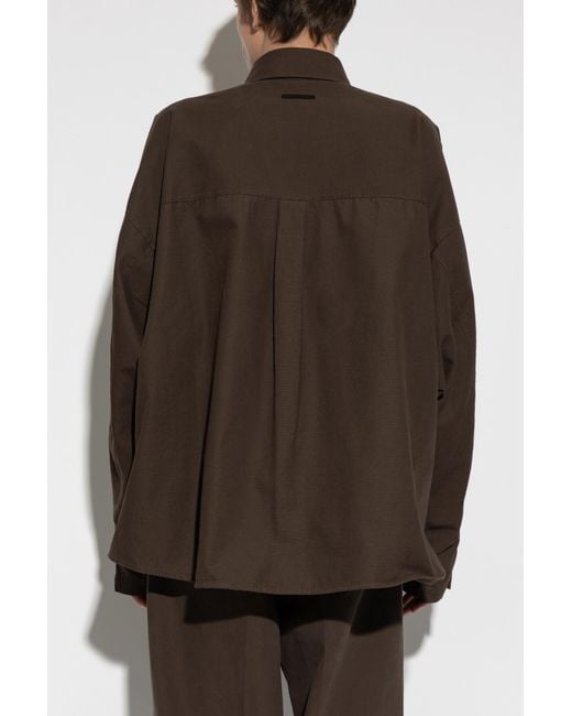 Fear Of God Brown Oversized Shirt for men