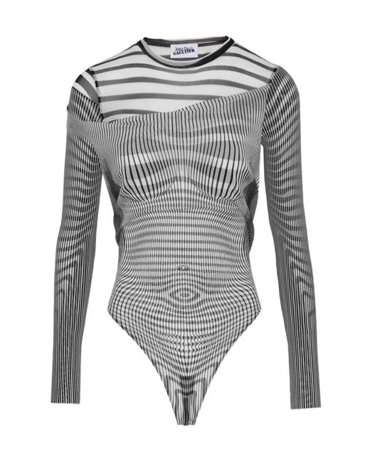 Jean Paul Gaultier Gray Long-Sleeved Jumpsuit