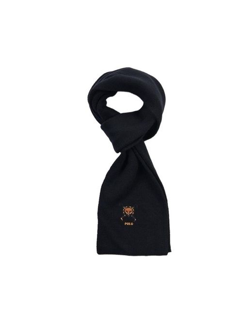 Polo Ralph Lauren Black Knitted Scarf