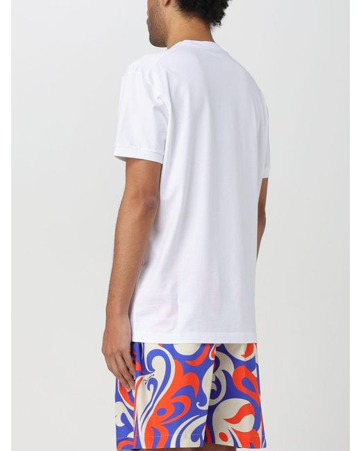 DSquared² White Logo Printed Crewneck T-Shirt for men