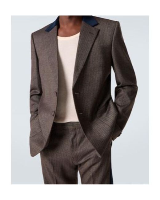 Wales Bonner Black Alto Pinstripe Wool-Blend Blazer for men