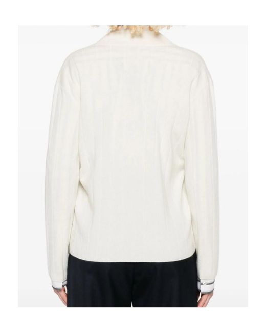 Max Mara White Arten V-Neck Jumper
