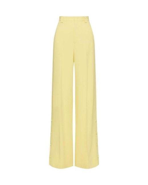 RED Valentino Yellow High Waist Tailored Trousers