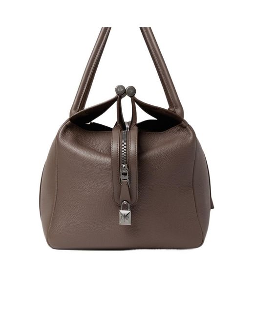 Loro Piana Brown Loom Weekender Bag L42 for men