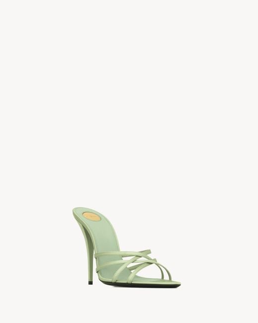 Saint Laurent Metallic Pastel Strap Sandals
