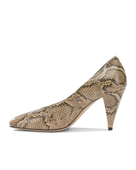 Casadei Metallic Round-Toe High Heels