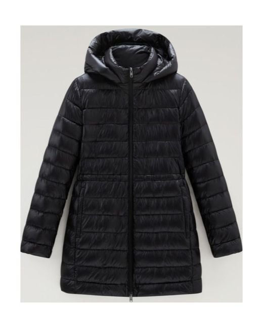 Woolrich Black Zip-Up Reversible Coat