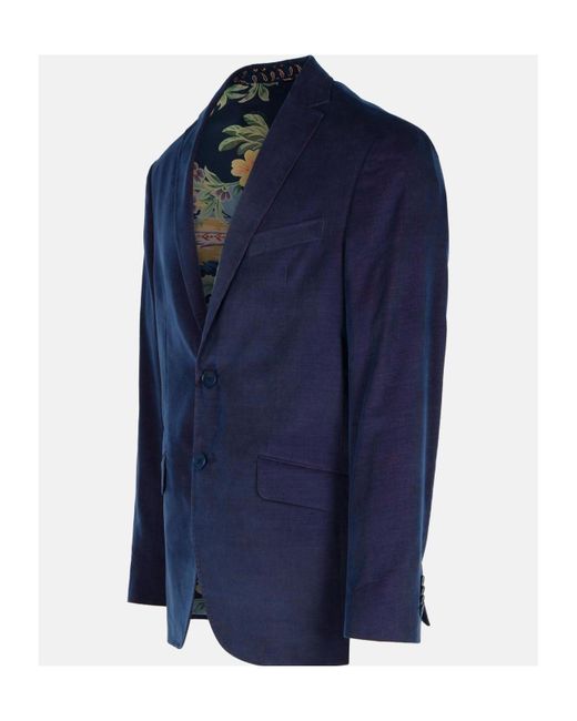 Etro Blue Velvet Blazer for men