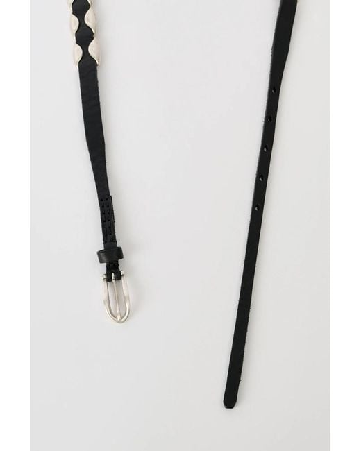 Our Legacy White Billow Metal-Detail Belt for men