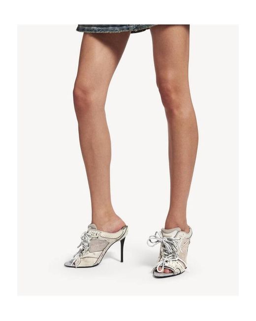 Balenciaga White Stapler Heeled Sandals