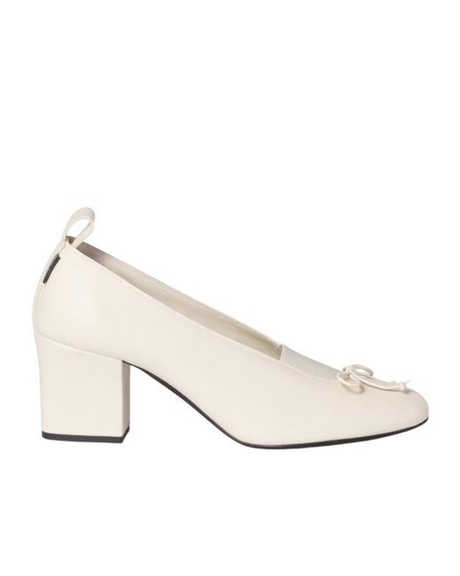 Miu Miu White Élan Nappa Leather Pumps