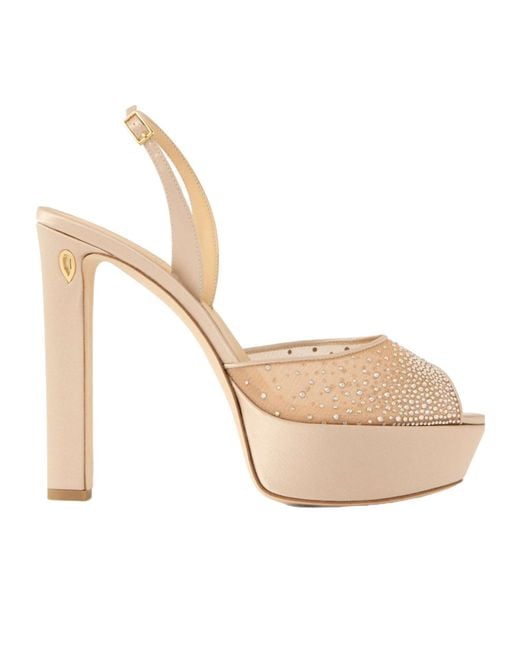 JENNIFER CHAMANDI Natural Crystal-Inlaid Sandals