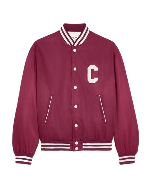 Céline Red Varsity Jacket