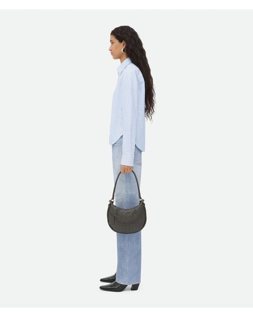 Bottega Veneta Gray Gemelli Small Shoulder Bag
