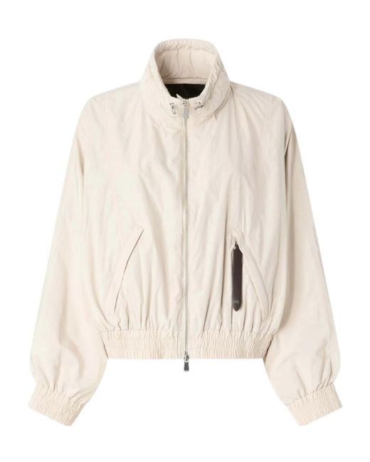 Pinko Natural Oversized Blouson Jacket With Drawstring
