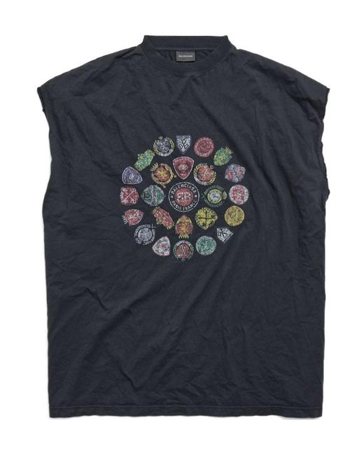 Balenciaga Blue Sleeveless Tops for men