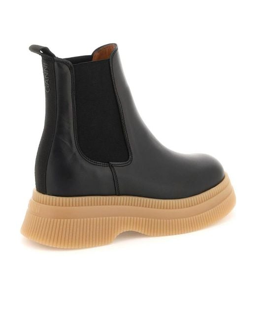 Ganni Black Heeled Chelsea Boots