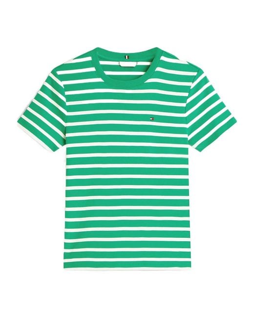 Tommy Hilfiger Green Slim Crew Neck T-Shirt