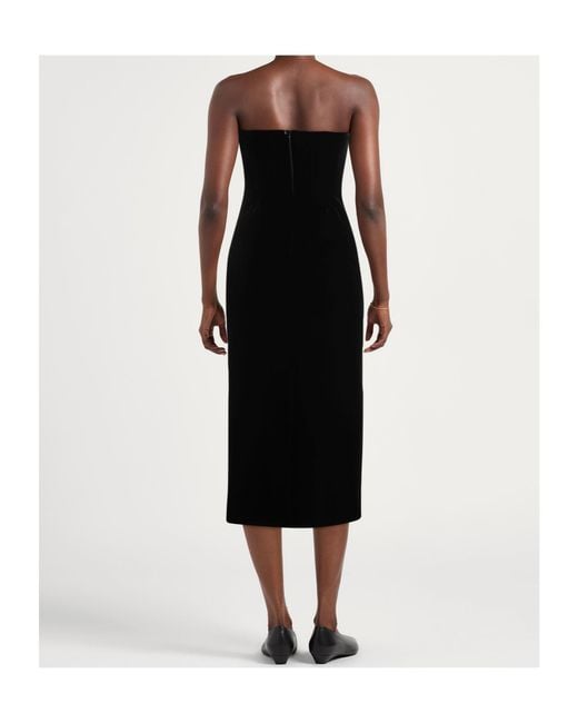 Sportmax Black Off-The-Shoulder Velvet Dress