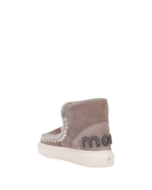 Mou Natural Eskimo Bold Logo Ankle Boots