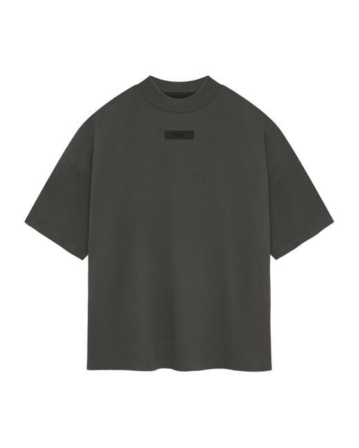 Fear Of God Gray Logo-Appliqué Cotton T-Shirt for men